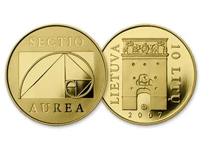auksinė lb moneta Aušros vartai